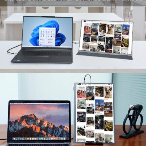 Intehill 4K Portable Monitor for Laptop, MacBook and Mini PC High-end 13.4 inch Small Computer Monitor with Golden Ratio 16:10 and Resolution 3840x2400 U13NA