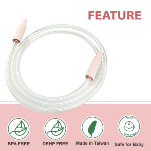 BabyShown Tubing Set Compatible with Zomee Z2 Double Electric Breast Pump. Replace Zomee Z2 Tubing, Z2 Replacement Part, NOT Original Zomee Tubing Set. BPA Free DEHP Free