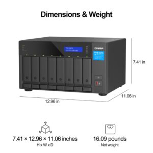 QNAP TVS-h874-i5-32G-US 8 Bay High-Speed Desktop NAS with M.2 PCIe Slots, 12th Gen Intel Core CPU, up to 64GB DDR4 RAM, 2.5 GbE Networking and PCIe Gen 4 expandability (Diskless)