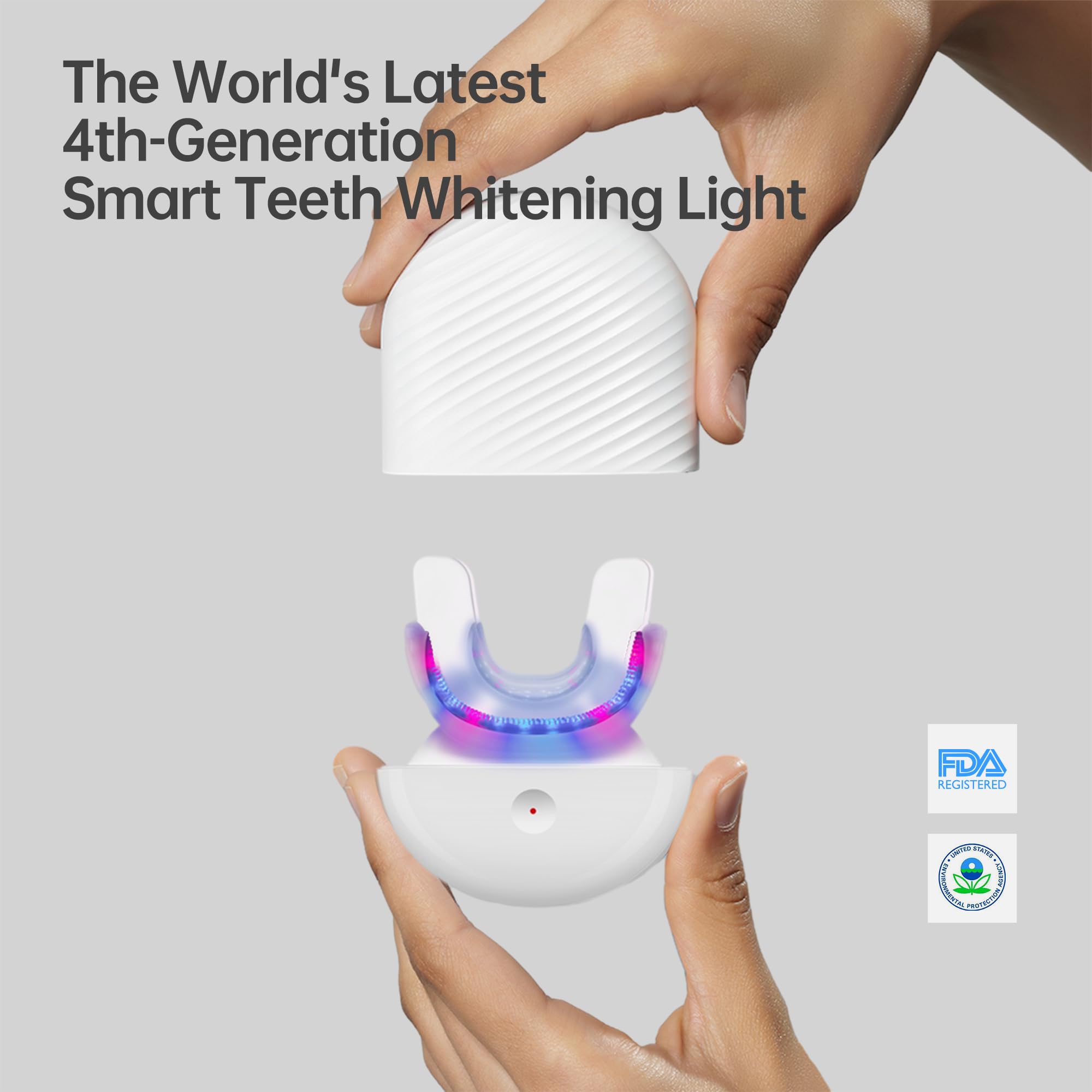 KAVVO Shell Teeth Whitening Kit 2023 Muse Design Gold Winner for Sensitive Teeth, Medical Level LED, Long Battery Life, Automatic UV Disinfection, Extra Teeth Tray & Gel for Bright Smile