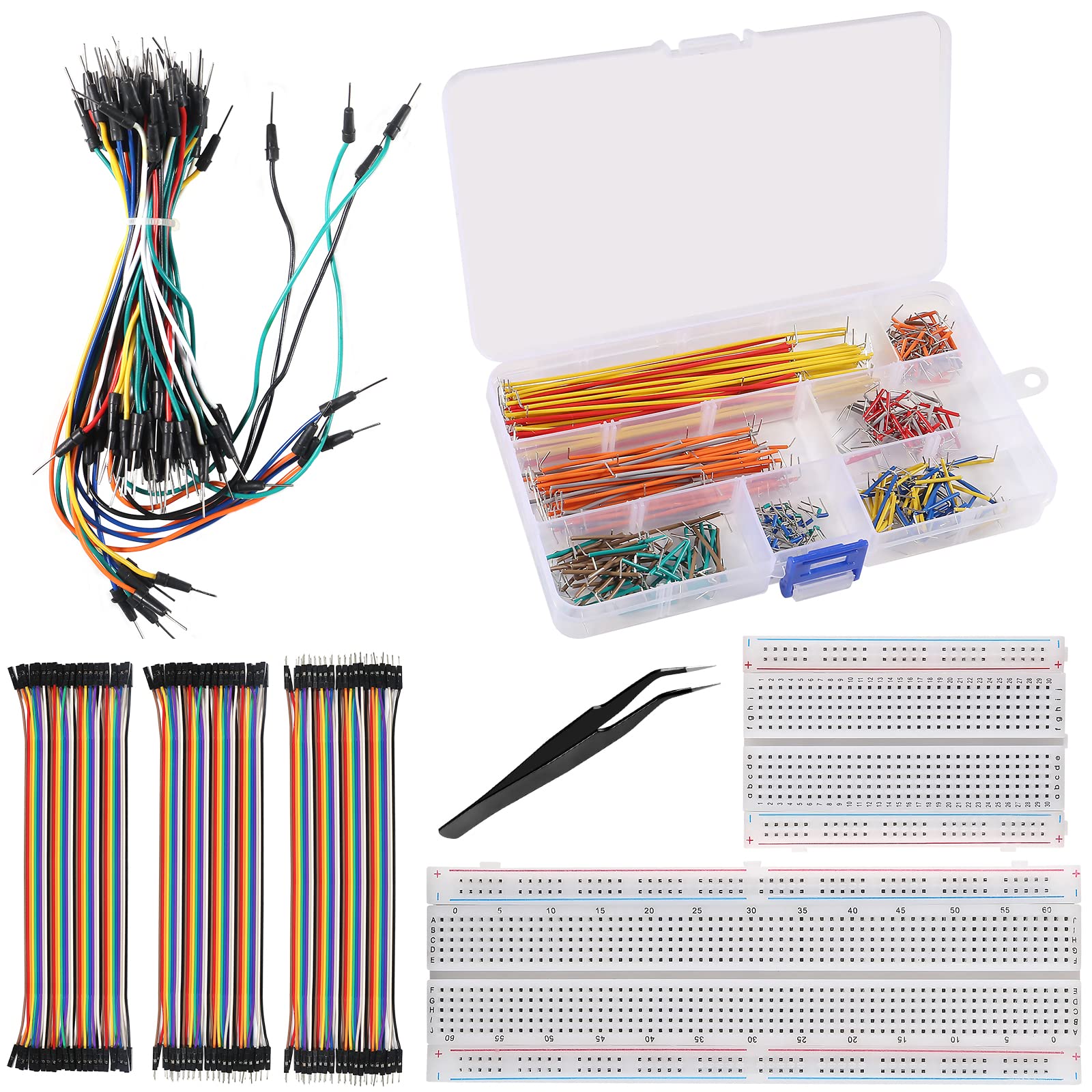 DIANN 560pcs Jumper Wire Kit with Breadboard Wire Multicolored Jumper Wires 40pin M-F, 40pin M-M, 40pin F-F