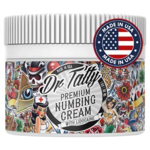 Dr Tatty - Premium Tattoo Numbing Cream - Maximum Strength Topical Lidocaine Cream- for Waxing, Piercing, and Microneedling - Pain Relief - 30ml