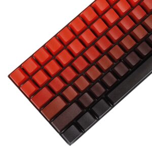 YMDK 124 Keys ANSI ISO Dyed Red Gradient PBT OEM Profile Keycap for 104 87 61 64 68 84 96 MX Switches Mechanical Gaming Keyboard (Red Gradient)