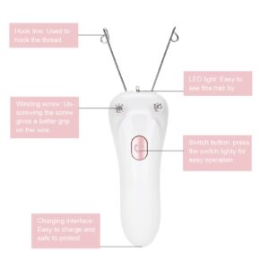 Watris Veiyi Threading Hair Removal Epilator for Women, Electric Facial Threading Hair Removal for Women, Threading Face Epilator for Fine Hairs on Face, Chin, Upper Lip, Arms(Pink)