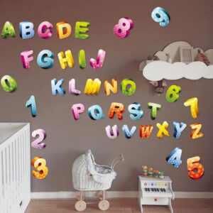 Alphabet Wall Decals ABC Stickers Learning Wall Decor for Kids Room Daycare Classroom Playroom Baby Nursery Decorations