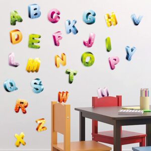 Alphabet Wall Decals ABC Stickers Learning Wall Decor for Kids Room Daycare Classroom Playroom Baby Nursery Decorations