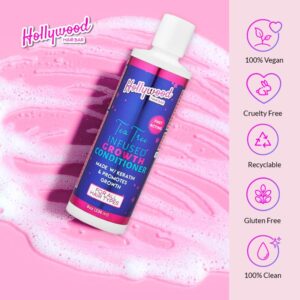 Hollywood Hair Bar Growth Conditioner - Infused with Purified Water, Tea Tree and Keratin, Vegan and Cruelty Free, 8 oz