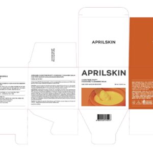 APRILSKIN Carrotene IPMP Hydromelt Cleansing Balm, 3.04 fl.oz, Noncomedogenic, Grapefruit Peel Oil, O-Cymen-5-Ol helps reduce blackheads & breakouts, for sensitive & oily skin, Korean Skincare