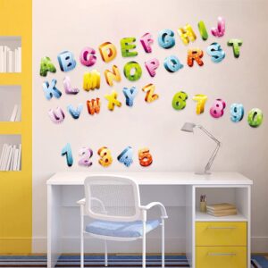 Alphabet Wall Decals ABC Stickers Learning Wall Decor for Kids Room Daycare Classroom Playroom Baby Nursery Decorations