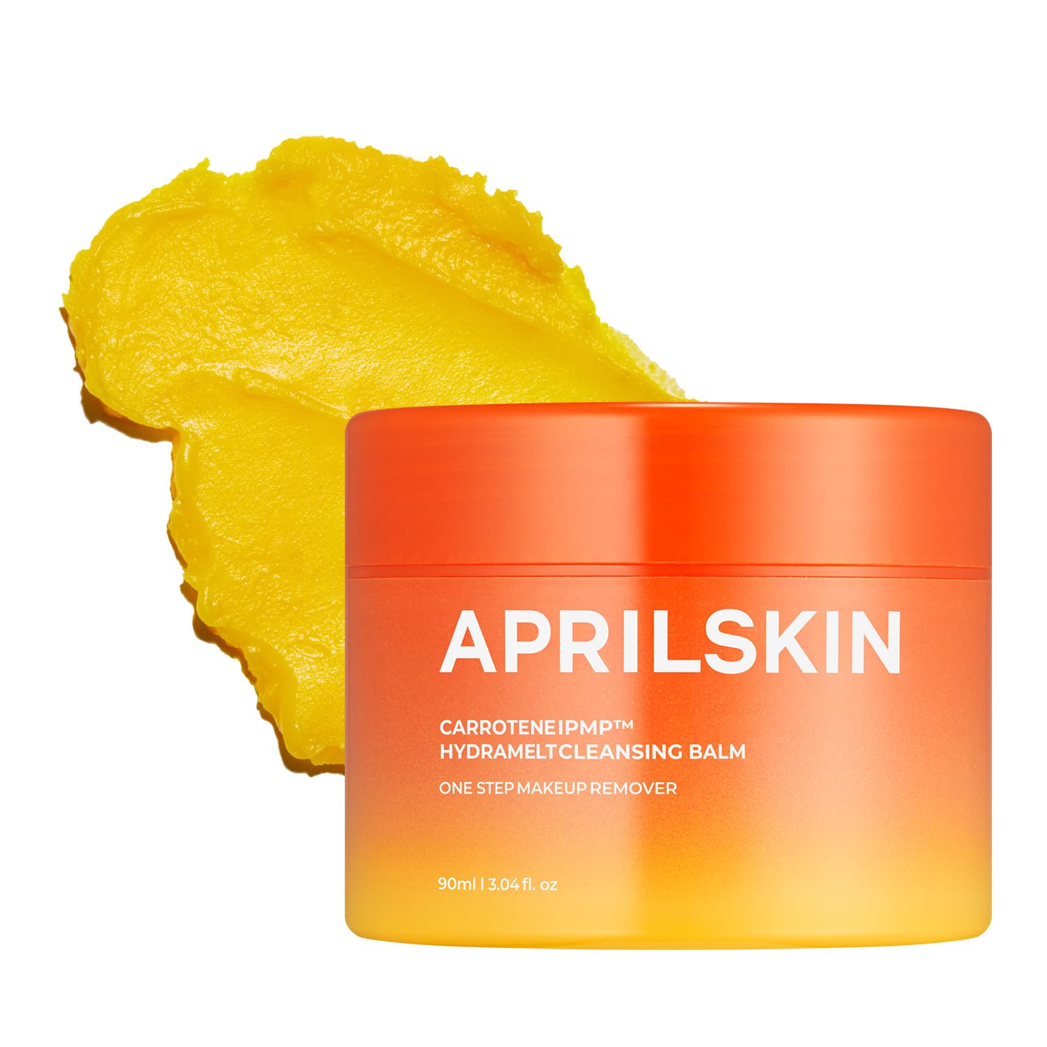 APRILSKIN Carrotene IPMP Hydromelt Cleansing Balm, 3.04 fl.oz, Noncomedogenic, Grapefruit Peel Oil, O-Cymen-5-Ol helps reduce blackheads & breakouts, for sensitive & oily skin, Korean Skincare