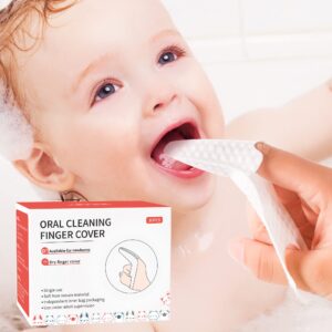 sanfe elephant baby finger toothbrush | baby dry wipes | tooth and gum wipes | baby tongue cleaner | stage 1 birth to first teeth | 0-36 months | 30 count (dry finger cots)