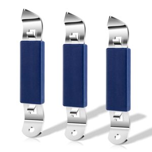 beature bottle opener - 3 pieces magnetic beer bottle openers - metal can punch opener magnet for fridge, blue