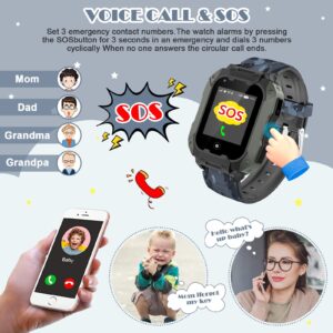 cjc Kids Smart Watch, 4G Kid Smartwatch with GPS Tracker and Calling, SOS Kids Cell Phone Watch, 3-15 Years Boys Girls