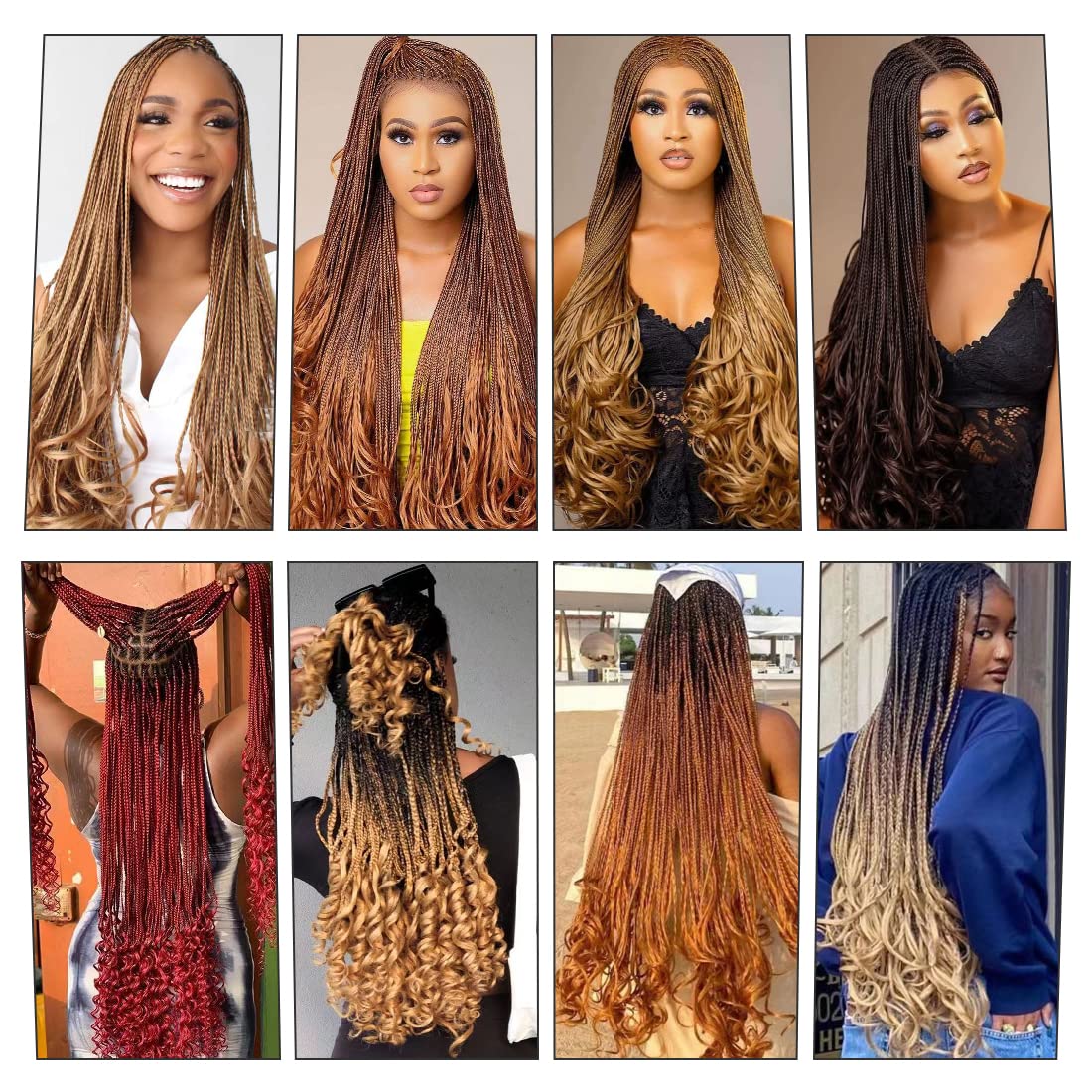 WIPPORYA Ginger French Curl Braiding Hair 24 Inch Soft Ginger Braiding Hair Pre Stretched Loose Wave Bouncy 350 Braiding Hair 100g/pack Yaki Crochet Hair for Black Women Hair Extensions for Braids (#350)