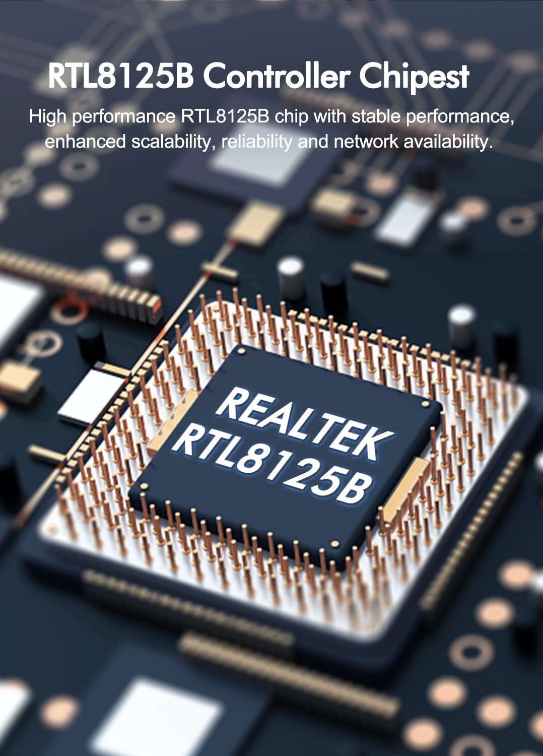 2.5Gb PCIe Network Card, NICGIGA 2.5 Gigabit Ethernet Interface Adapter, with Realtek RTL8125B, 2.5G NIC Compliant Windows/Linux/MAC OS