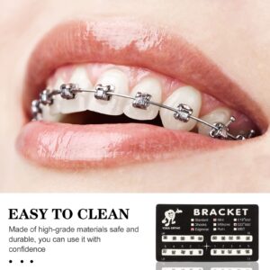 GLEAVI 20Pcs Dental Orthodontic Brackets Stainless Steel Tooth Brace Brackets Tooth Brace Holder Dental Accessories for Orthodontic Tooth Brace