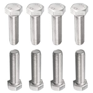 DTGN M12x45mm(DxH) Hex Bolts - 8Pack - Good for Machine Tools - 304 Stainless Steel Hexagon Head Screws