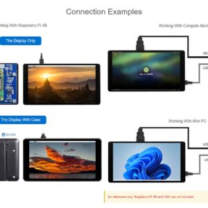 waveshare 5.5inch 2K Capacitive Touch LCD Display Compatible with Raspberry Pi 5/4B/3B+/Pi 3B/Zero 2w/Zero w and CM4 Supports Windows 11/10/8.1/8/7