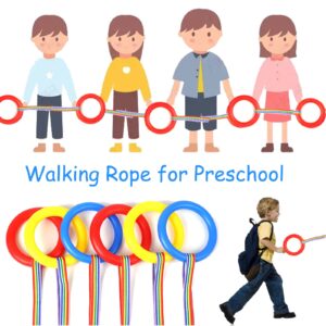 Walking Rope for Preschool, 6/9/12/24 pcs Kids Walking Rope, Kindergarten Walking Rope (Blue, 12 PCS)