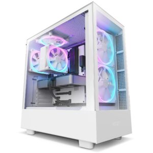 NZXT T120 RGB CPU Air Cooler - RC-TR120-W1 - Conductive Copper Pipes - Fluid Dynamic Bearings - AMD and Intel Compatibility - White