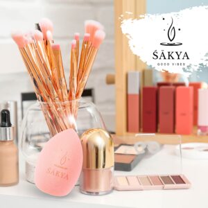 Sakya Beauty Blending Makeup Sponge, Natural Beauty Blending Sponge For Foundation and Cleansing, Medium to Full Coverage - 2 Count