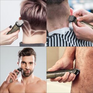 Hatteker Hair Clippers for Men T-Blade Trimmer Beard Trimmer Cordless Hair Trimmer Edgers Shaver Grooming Kit for Men