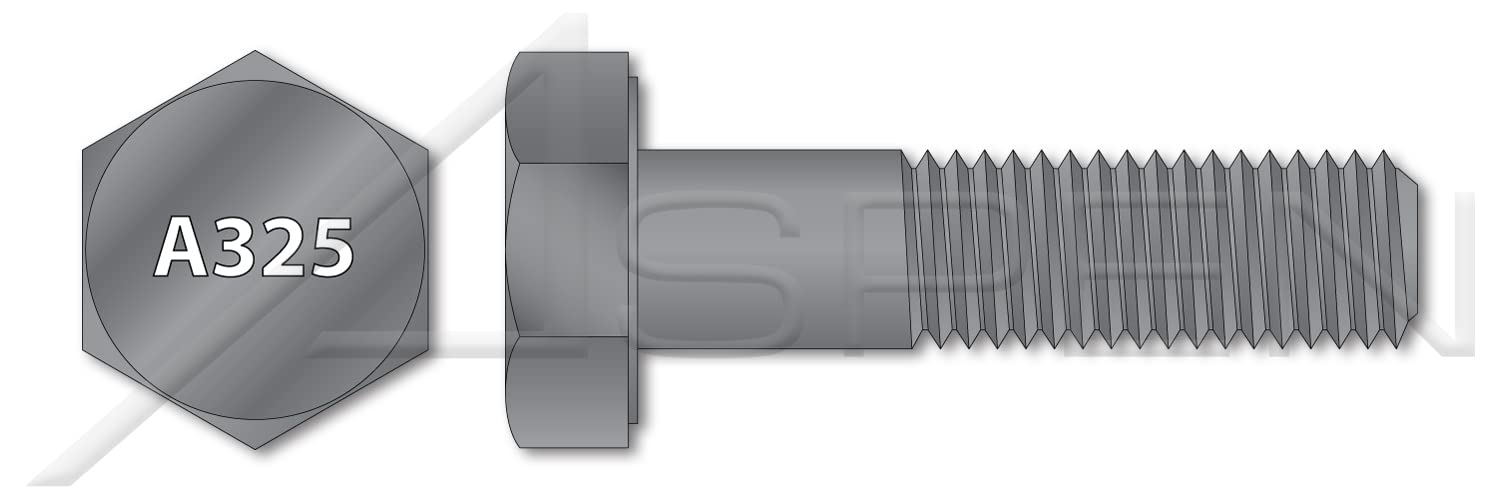 (200 pcs) 1/2"-13 X 4-1/2", Heavy Structural Hex Bolts, ASTM A325 Type 1, Steel