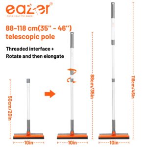 eazer 46'' Professional Window Cleaner Tool, 2-in-1 Rotatable Squeegee for Window Cleaning Kit, Window Washing Equipment Kit with Threaded Extension Pole(20''-46'') for Shower/Windshield.