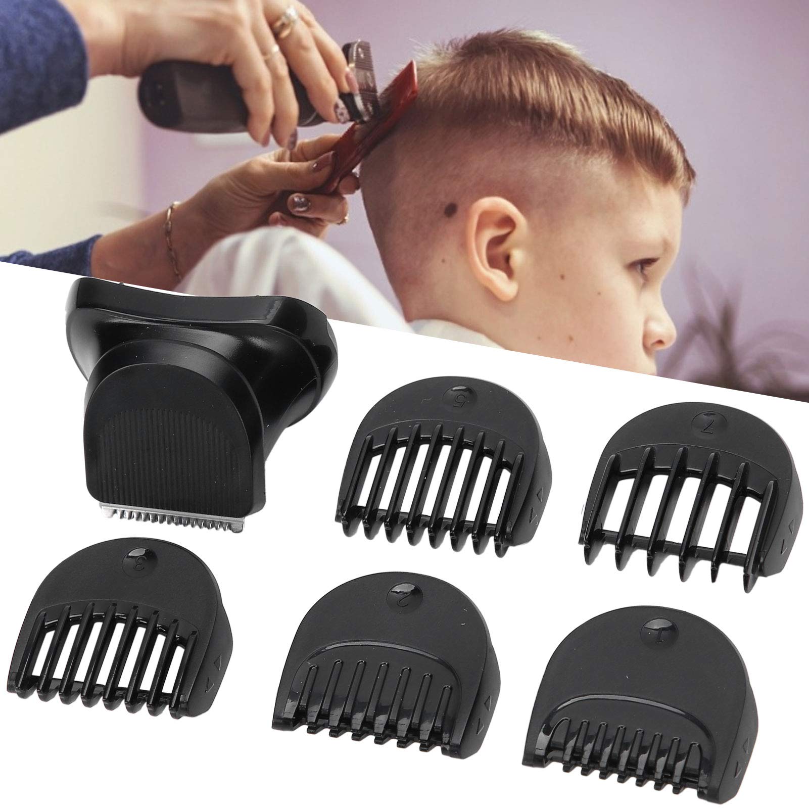 Shaver Trimmer Head for Men, Shaver Attachment Replacement Part Styler Replacement Trimmer Head with 5 Comb Shaving Heads Replacement Razor Blades