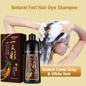 COSMTEK Meidu Dark Brown Hair Color Shampoo Permanent for Women&men,3 in 1 Instant Hair Dye Shampoo, 500ml……