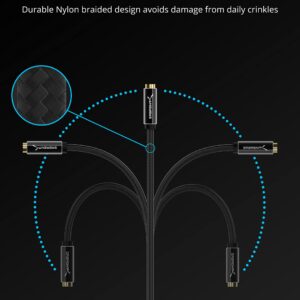 SABRENT 10-Feet USB 3.0 Extension Cable (A-Male to A-Female) with 20" USB Type-A to 3.5mm Dual Audio Jack Adapter