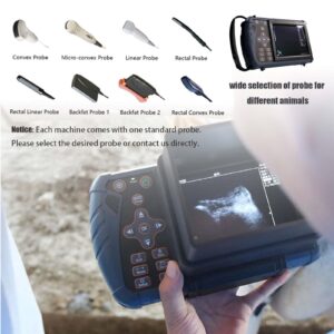 DAWEI S1 Veterinary Ultrasound Machine for Pregnancy Portable Vet Handheld Scanner B-Ultra Sound with 3.5Mhz Convex Probe for Cattle,Pig,Goat,Horse