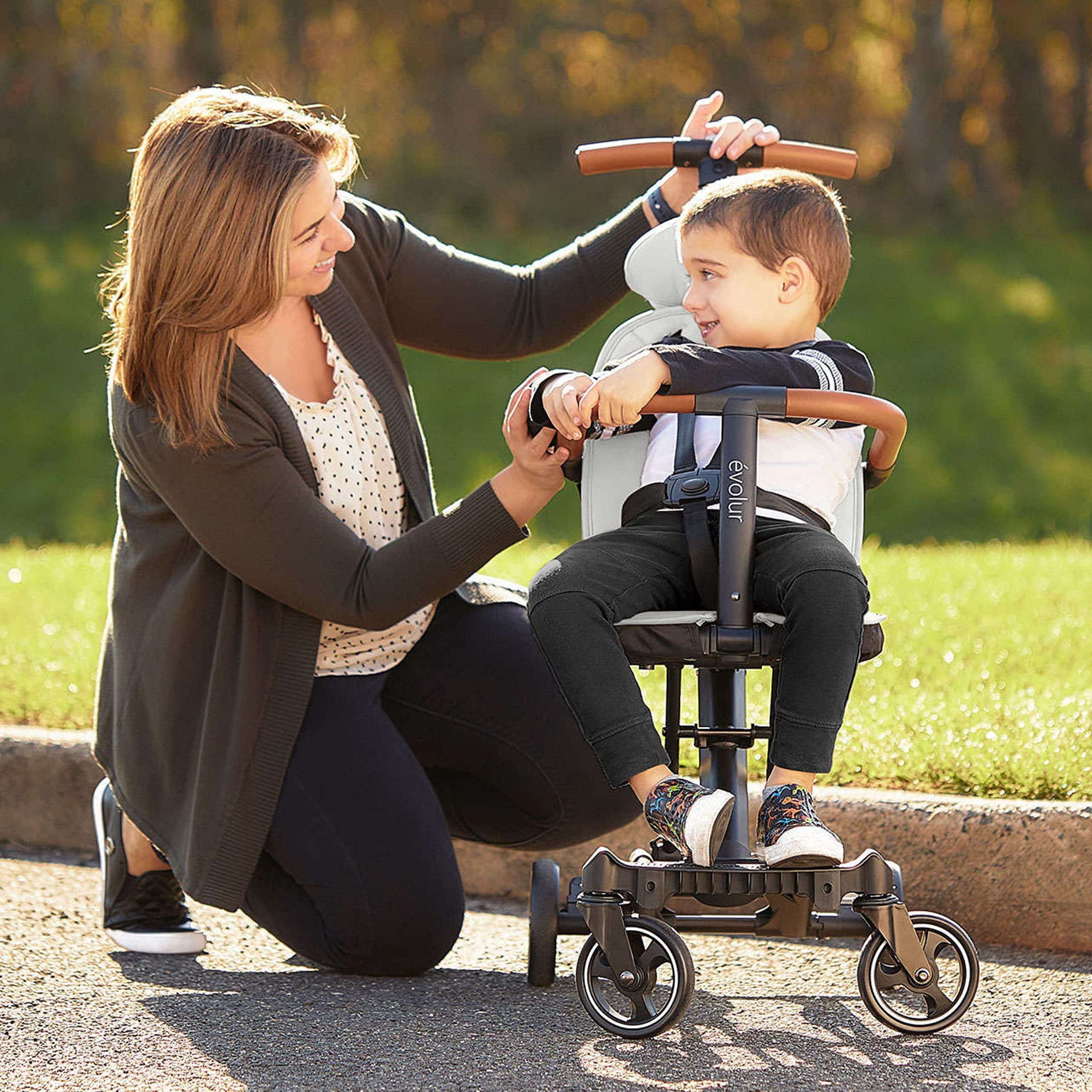 Evolur Cruise Rider Stroller, Lightweight Stroller with Compact Fold, Easy to Carry Travel Stroller, Koala Gray