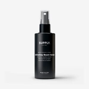 supply activating beard serum - promotes thicker, fuller beard with shine - nourishes skin, prevents dryness and split ends - nourishing growth serum for healthier beard - 2.0oz