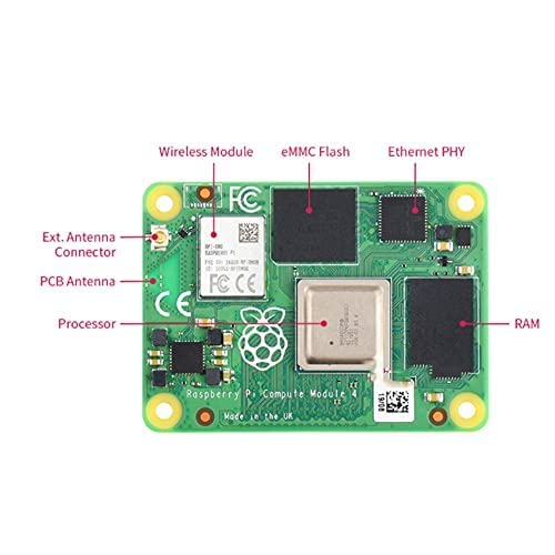 Raspberry Pi Compute Module 4-8GB RAM 32GB eMMC, 2.4/5.0GHz with Wi-Fi & Bluetooth (CM4108032)