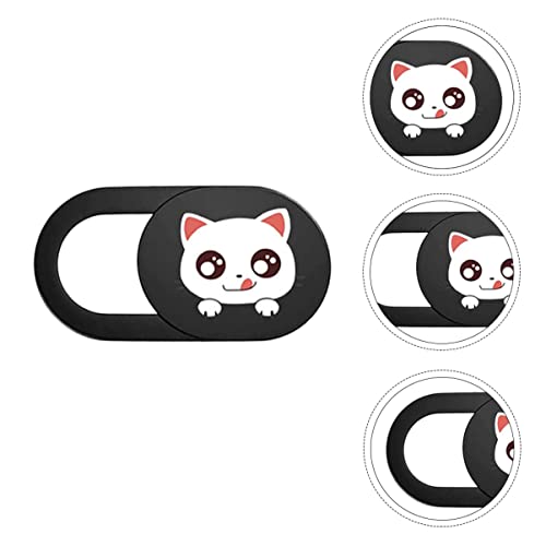 SOLUSTRE Tableta 6pcs Thin Tablet Office Privacy Laptop Lovely Smartphone Computer for Animal Sticker Web Camera Anti Ultra Slide Kitten Pattern Blocker Slider Lens Cartoon Cat Camera Slider