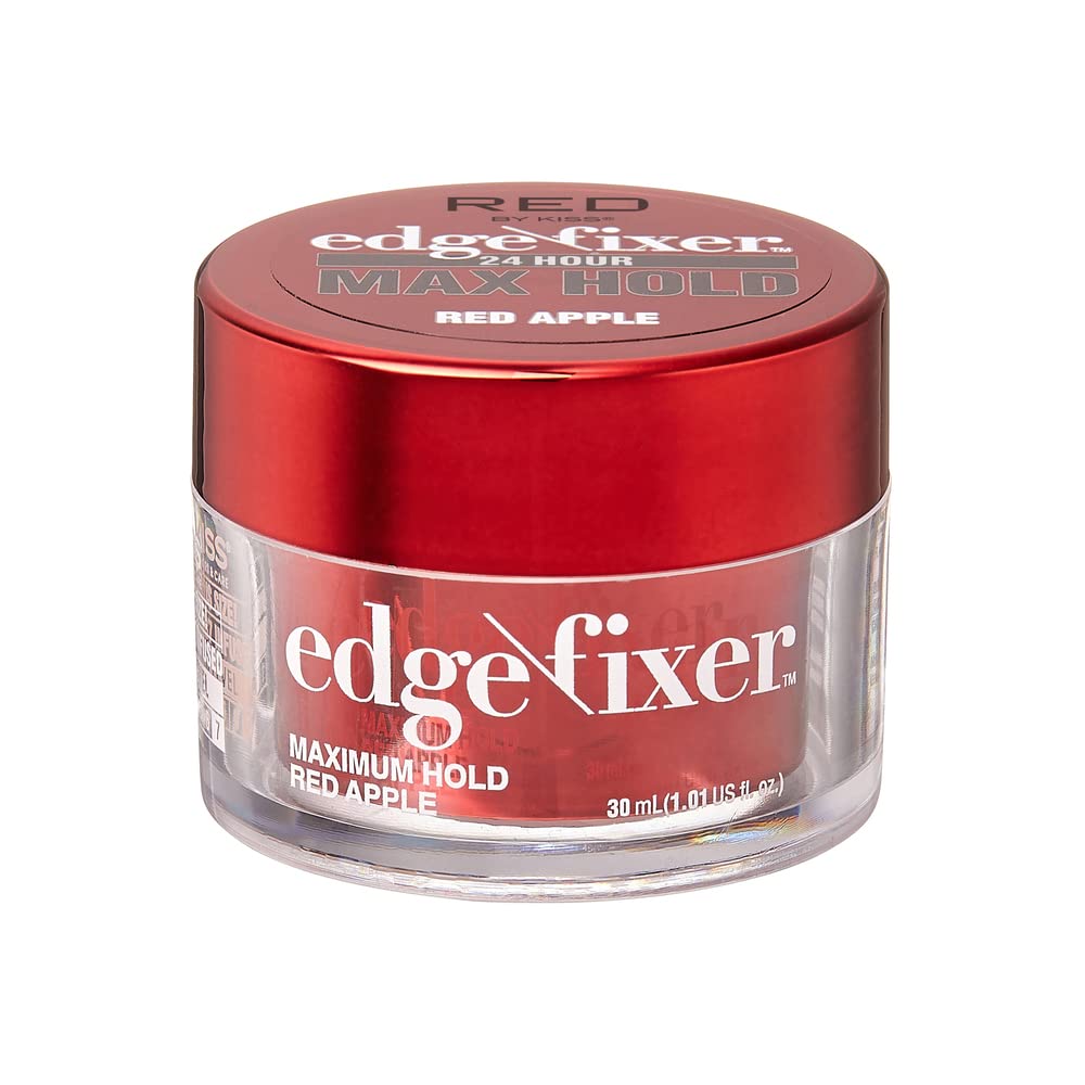 Red by Kiss Edge Fixer 24 Hour Maximum Hold Edge Wax No Flaking Biotin B7 Infused Hair Gel 1.01 fl.oz