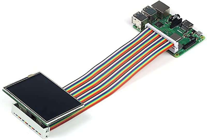 Breadboard Jumper Wires ZCZQC Male to Female GPIO Ribbon Cable 8" 40-pin GPIO Cable Extension Line for Connection Raspberry Pi 3 2 Model B B+ w/ 3.5/5 inch TFT Touch Screen LCD Display