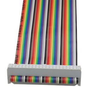 Breadboard Jumper Wires ZCZQC Male to Female GPIO Ribbon Cable 8" 40-pin GPIO Cable Extension Line for Connection Raspberry Pi 3 2 Model B B+ w/ 3.5/5 inch TFT Touch Screen LCD Display