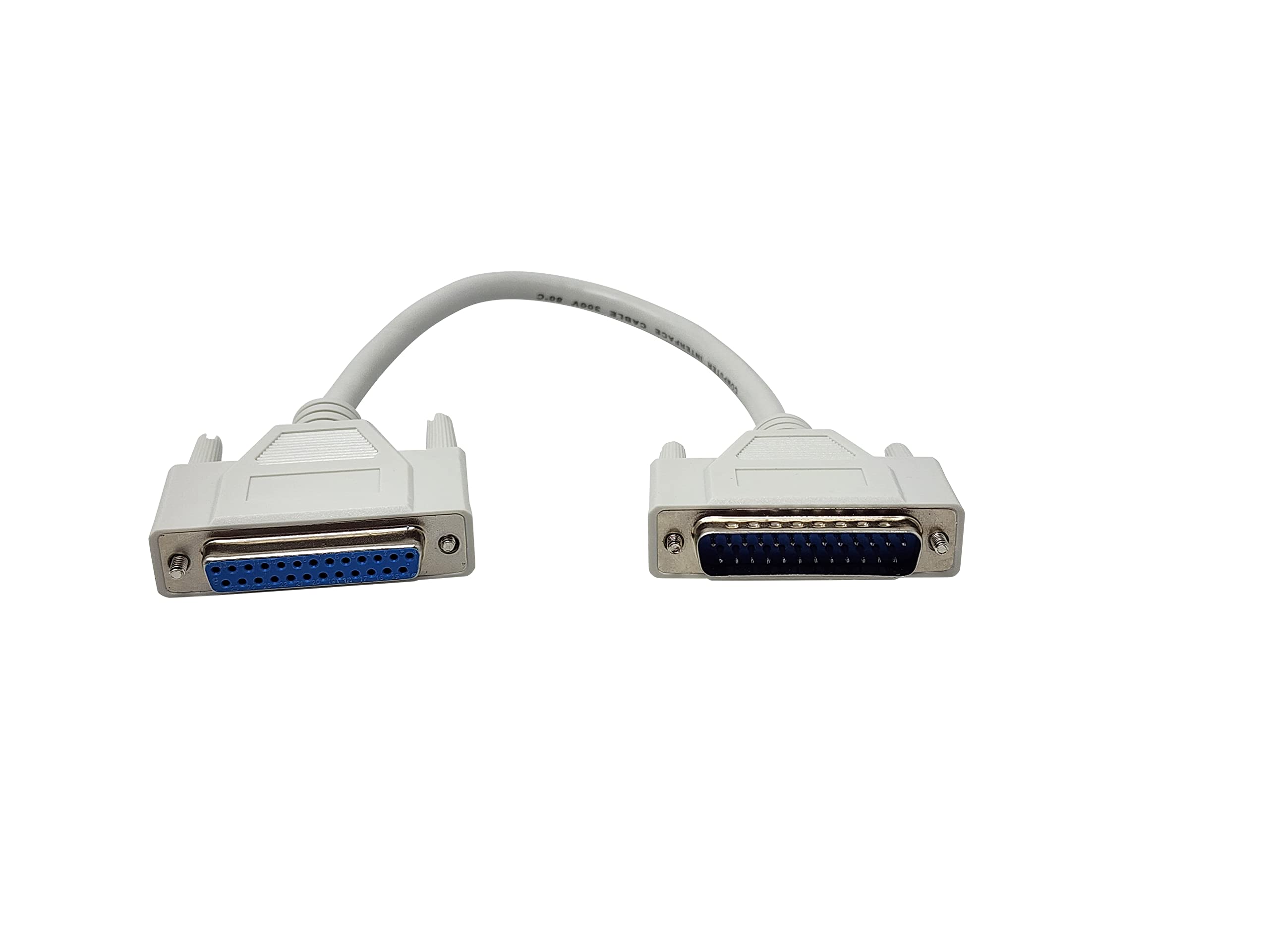 Your Cable Store 1 Foot DB25 25 Pin Serial Port Cable Male/Female RS232