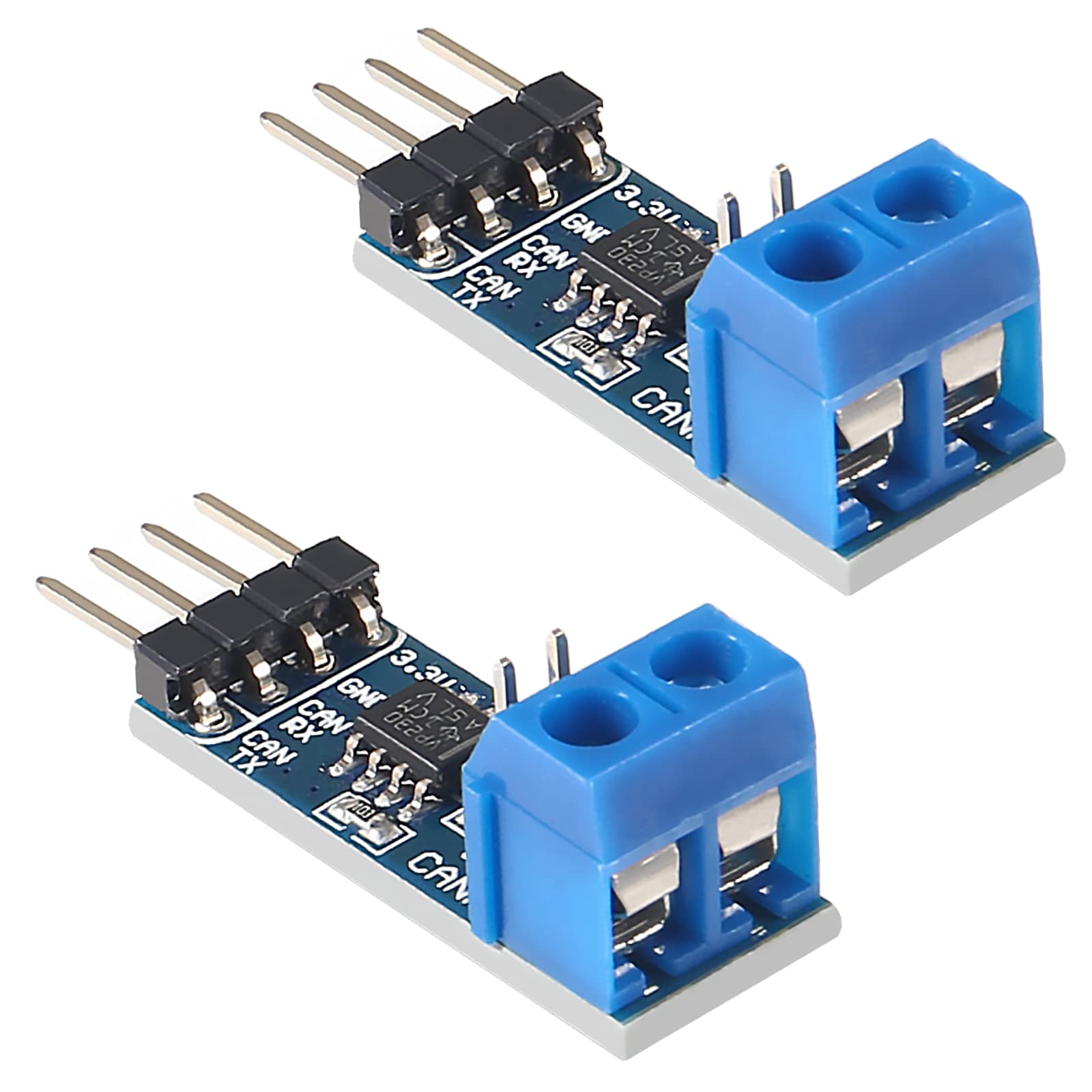 Diitao 2PCS CAN Board SN65HVD230 3.3V Network Transceiver Evaluation Development Board,Connecting MCUs to CAN Network Features ESD Protection Communication Evaluation Development Module