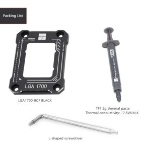 Thermalright Intel 13/14th Generation LGA1700 Anti-Bending Buckle,Curved Pressure Plate,CPU Fixing Buckle,CPU Stress Bending Correction Fixer, Fully Fitted and Fixed Without Trace Installation (Black)