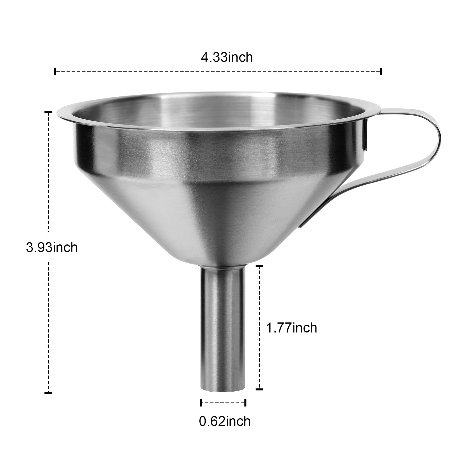 3D-Printer Resin Stainless-Steel Funnel Filter – with Detachable Resin Strainer, for Recycling or transferring uncured 3D-Printing Liquid，DOUMII