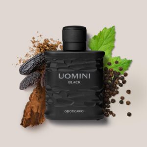 O Boticario UOMINI BLACK Cologne for Men, Long Lasting Premium Cologne for Men, 100ml