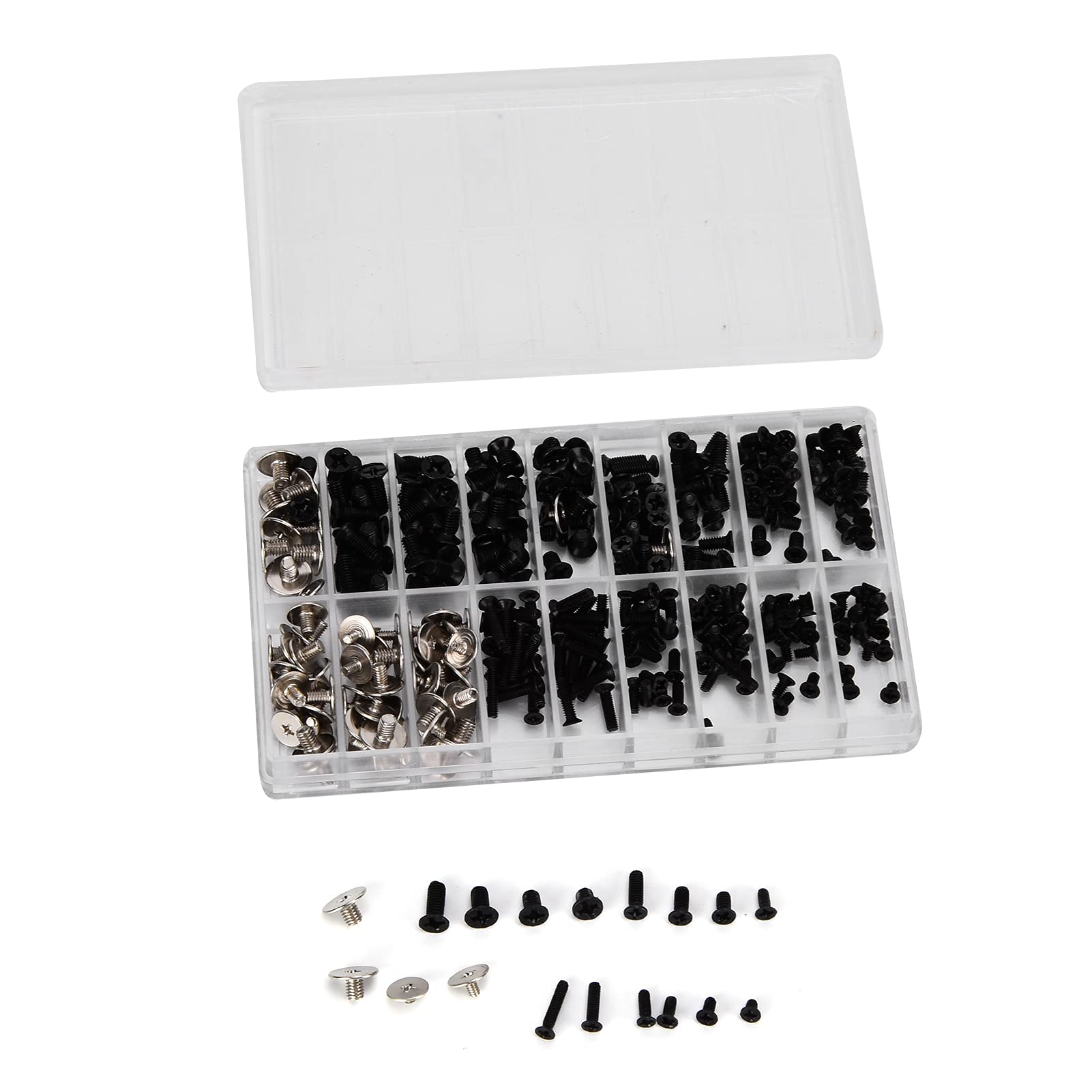 Computer Screws Kit, 360Pcs Computer Screws Kit Alloy Steel Micro Cross Screw Assortment Set M2 M2.5 M3 Fasteners