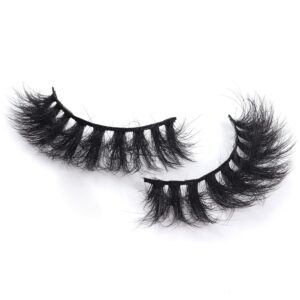 Wleec Beauty Fluffy Mink Lashes 16mm, 3D Fake Eyelashes Thick, Dramatic Eye Lashes Pack (7 Pairs, Black, FM36)