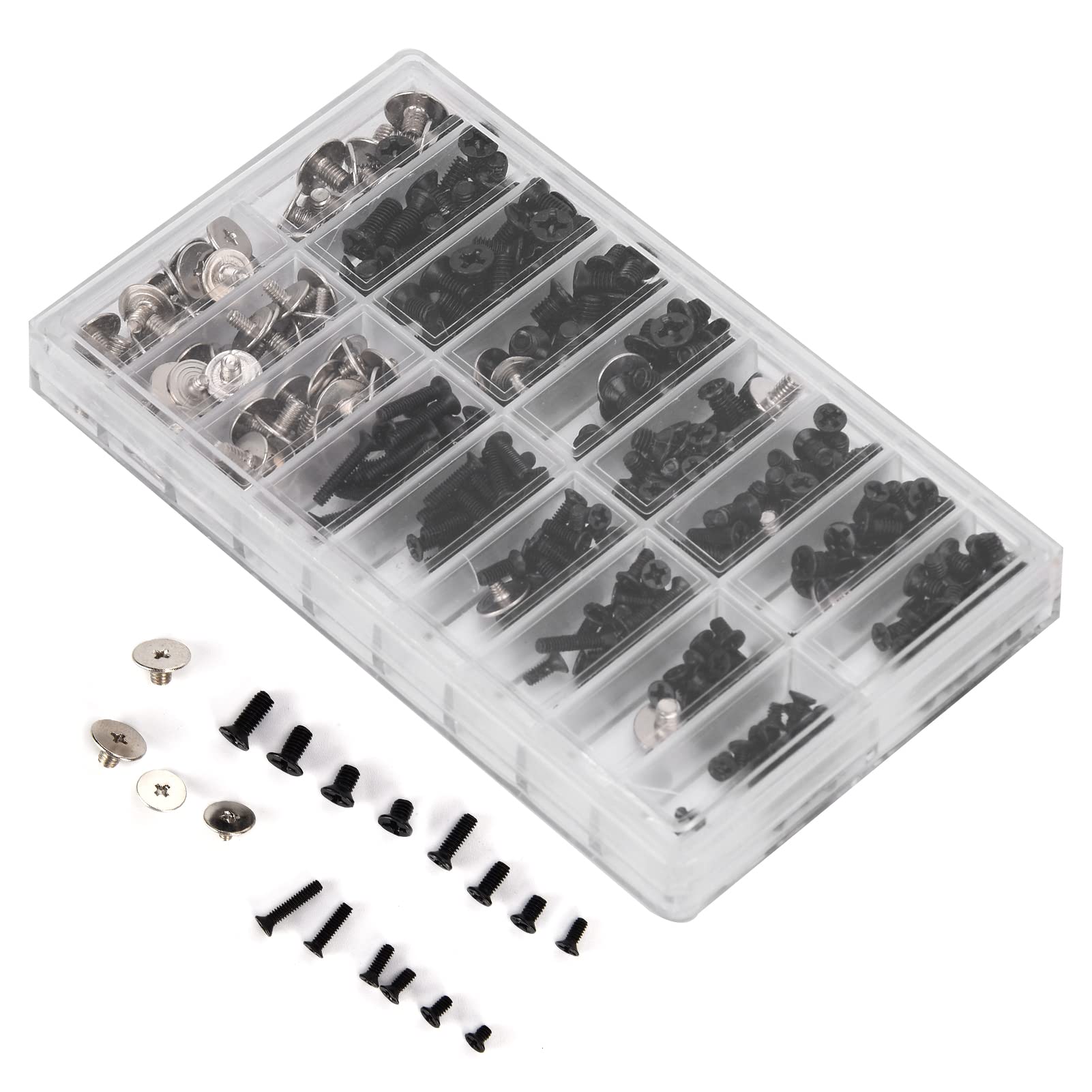 Computer Screws Kit, 360Pcs Computer Screws Kit Alloy Steel Micro Cross Screw Assortment Set M2 M2.5 M3 Fasteners