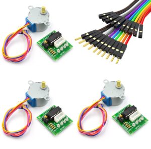 wwzmdib 28byj-48 uln2003 5v stepper motor and driver board kit compatible with arduino raspberry pi (3 pcs)