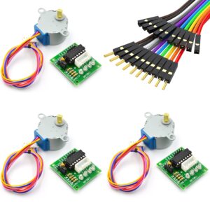 WWZMDiB 28BYJ-48 ULN2003 5V Stepper Motor and Driver Board kit Compatible with Arduino Raspberry Pi (3 Pcs)