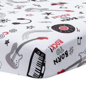 Lambs & Ivy Rock Star Musical Instruments 3-Piece Baby Crib Bedding Set - Gray